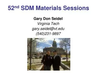 52 nd SDM Materials Sessions