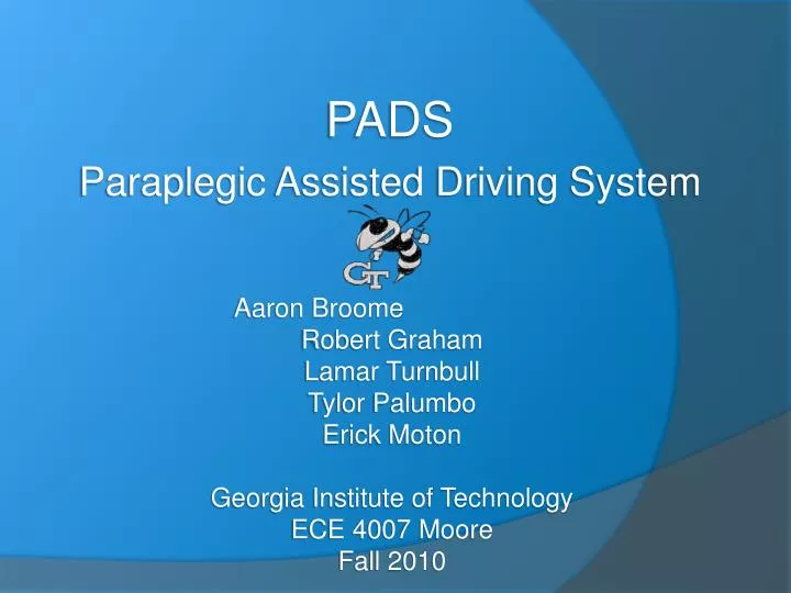 pads paraplegic assisted driving system