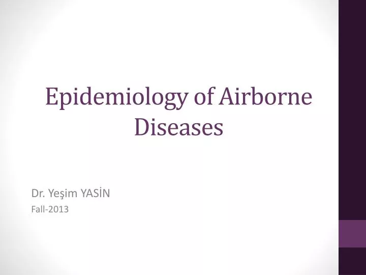 epidemiology of airborne diseases