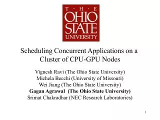 Scheduling Concurrent Applications on a Cluster of CPU-GPU Nodes
