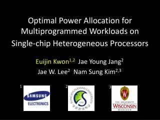 Optimal Power Allocation for Multiprogrammed Workloads on Single-chip Heterogeneous Processors