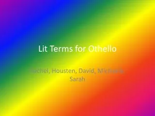 Lit Terms for Othello