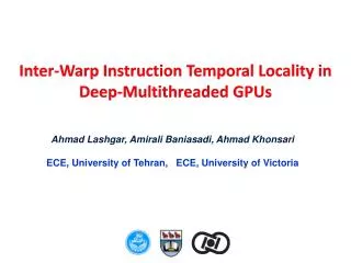 Inter-Warp Instruction Temporal Locality in Deep-Multithreaded GPUs