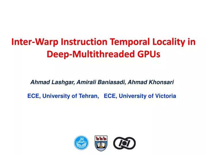 inter warp instruction temporal locality in deep multithreaded gpus