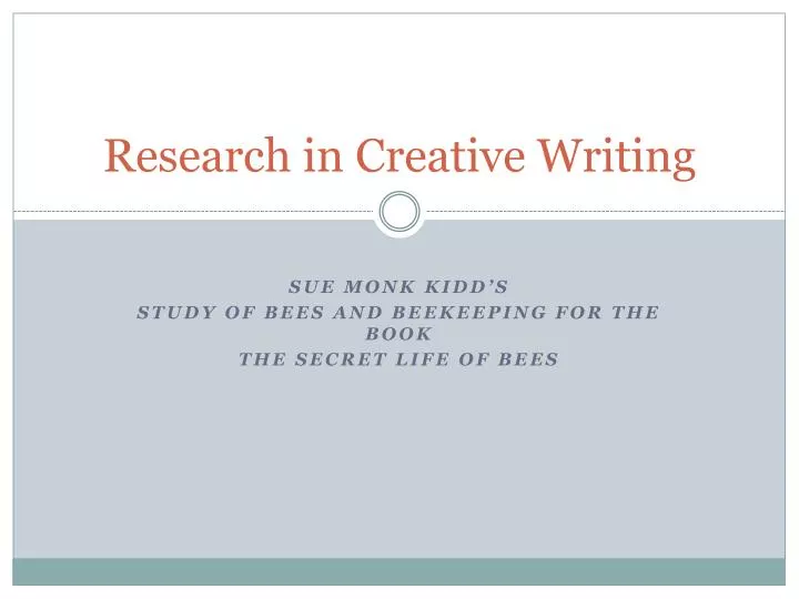research in creative writing