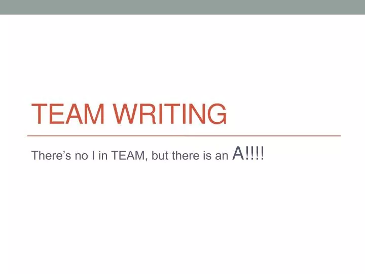 team writing