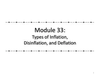 Module 33: Types of Inflation, Disinflation, and Deflation