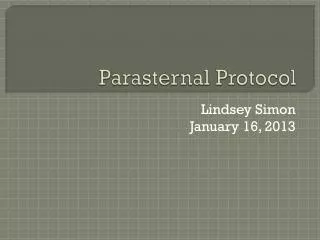Parasternal Protocol
