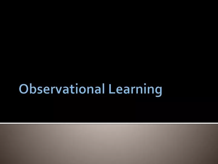 observational learning