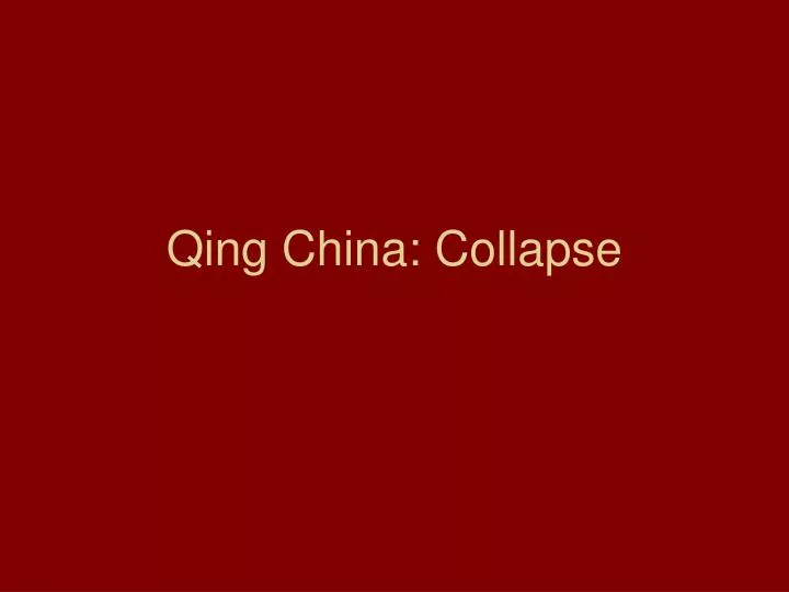 qing china collapse