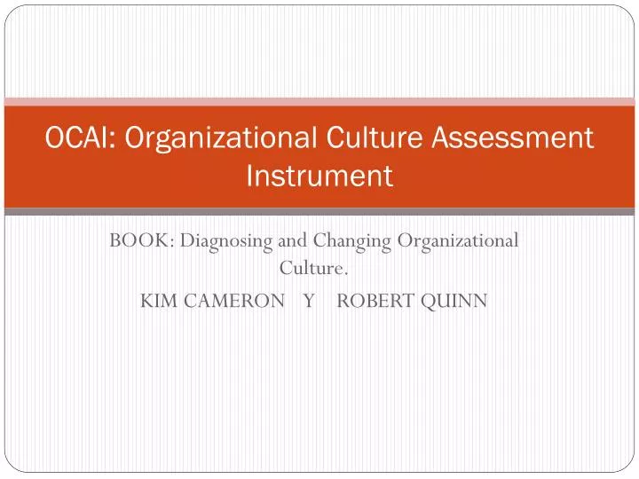 ocai organizational culture assessment instrument