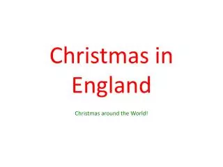 Christmas in England