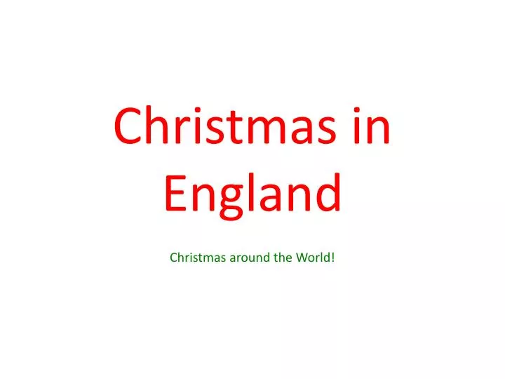 christmas in england