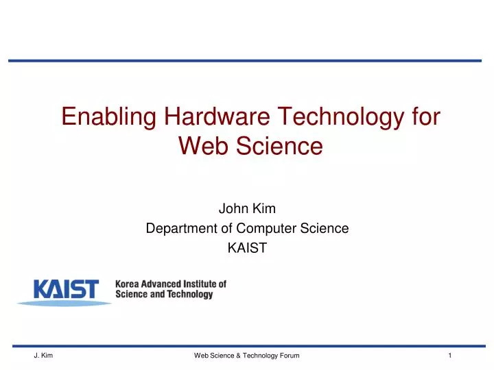 enabling hardware technology for web science