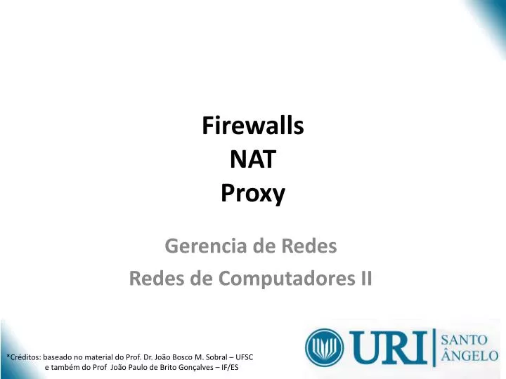 firewalls nat proxy