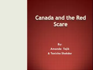 Canada and the Red Scare