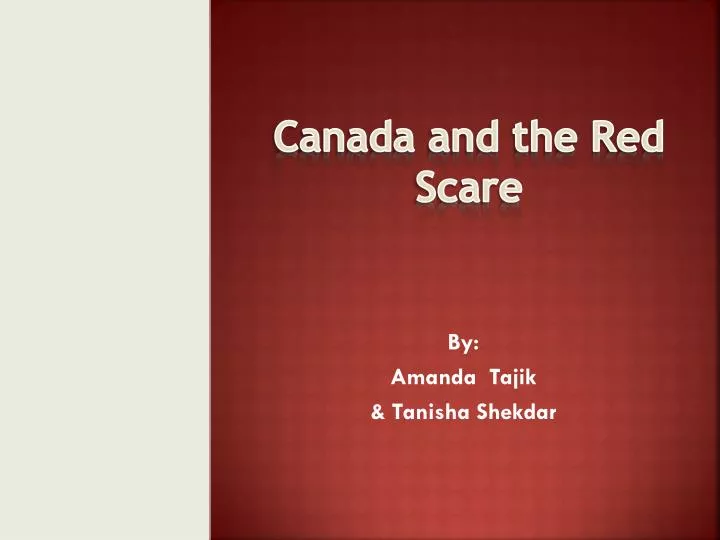 canada and the red scare