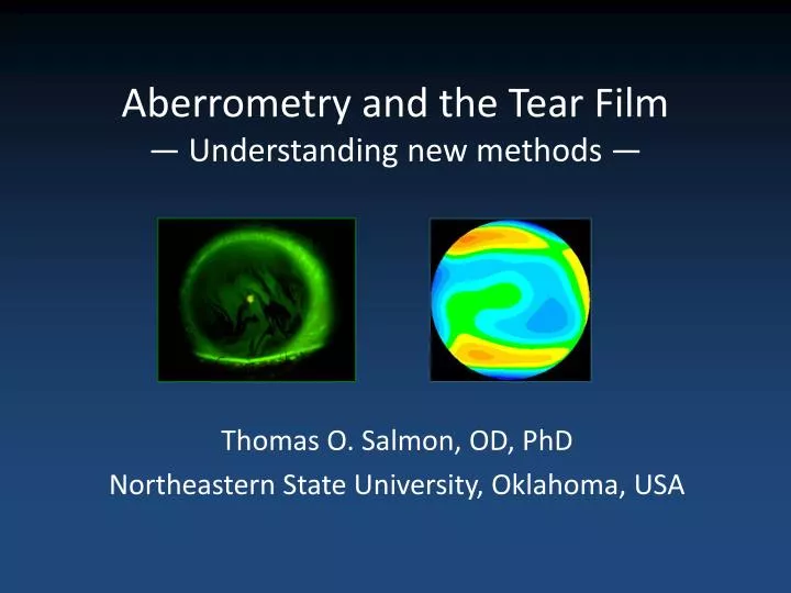 aberrometry and the tear film understanding new methods