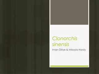 Clonorchis sinensis