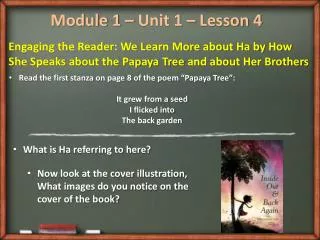 Module 1 – Unit 1 – Lesson 4