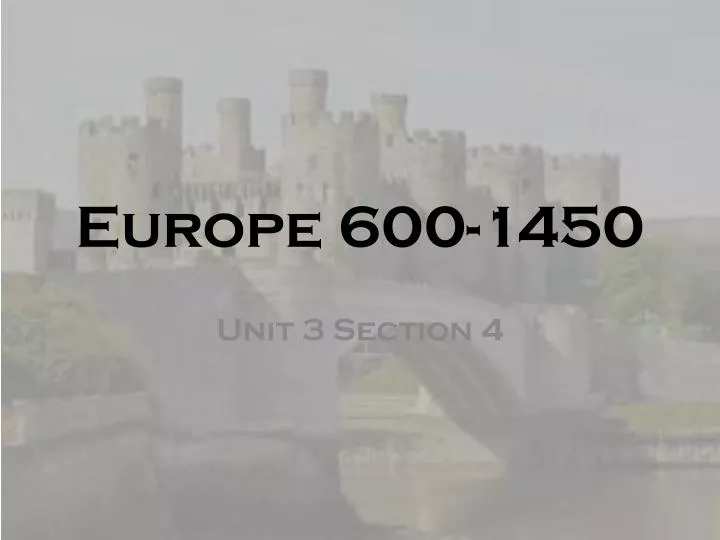 europe 600 1450