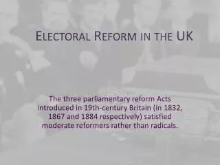 Electoral Reform in the UK