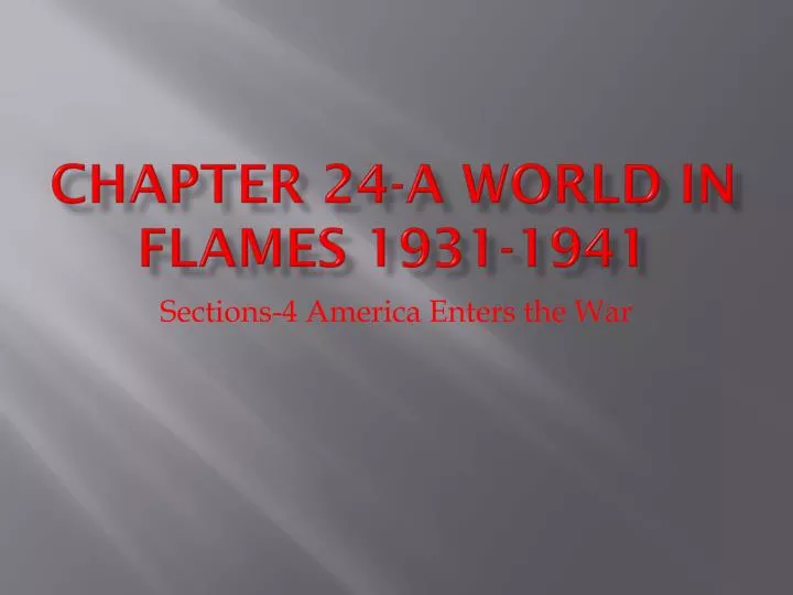 chapter 24 a world in flames 1931 1941