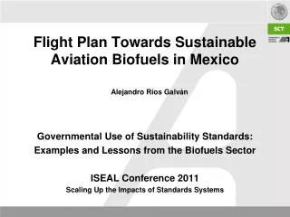 Flight Plan Towards Sustainable Aviation Biofuels in Mexico