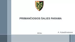 priiman iosios alies parama
