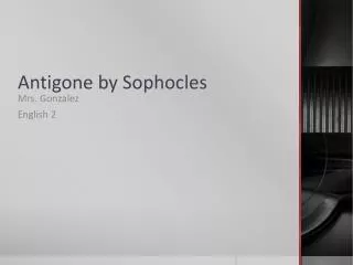 Antigone by Sophocles