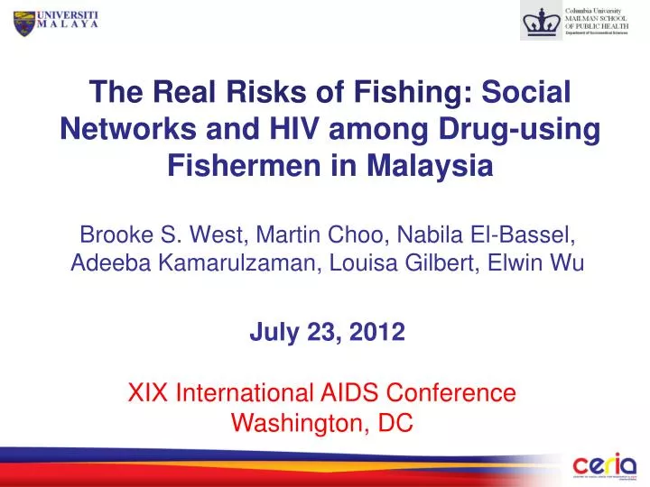 the real risks of fishing social networks and hiv among drug using fishermen in malaysia