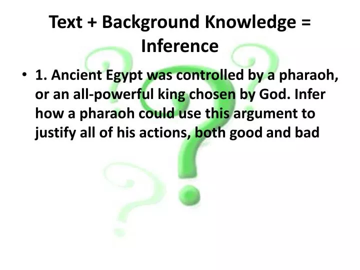 text background knowledge inference