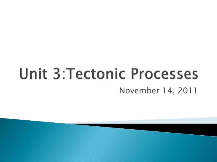 unit 3 tectonic processes