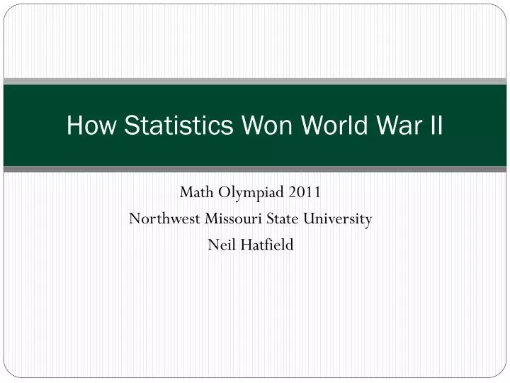 how statistics won world war ii