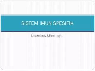 sistem imun spesifik