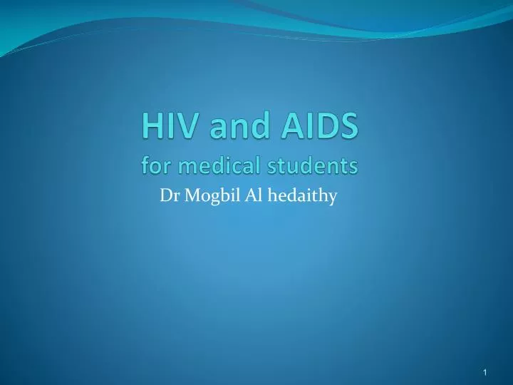 hiv and aids for medical students