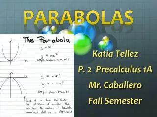 Katia Tellez P. 2 Precalculus 1A Mr. Caballero Fall Semester