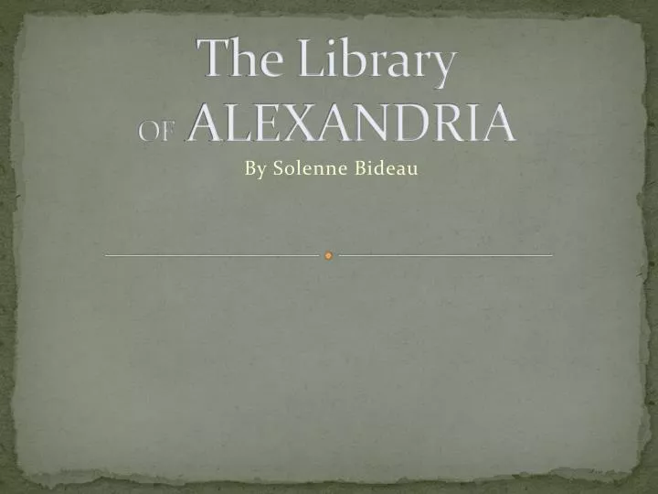 the library of alexandria