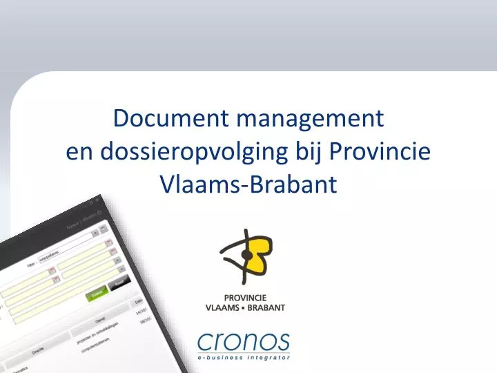 document management en dossieropvolging bij provincie vlaams brabant