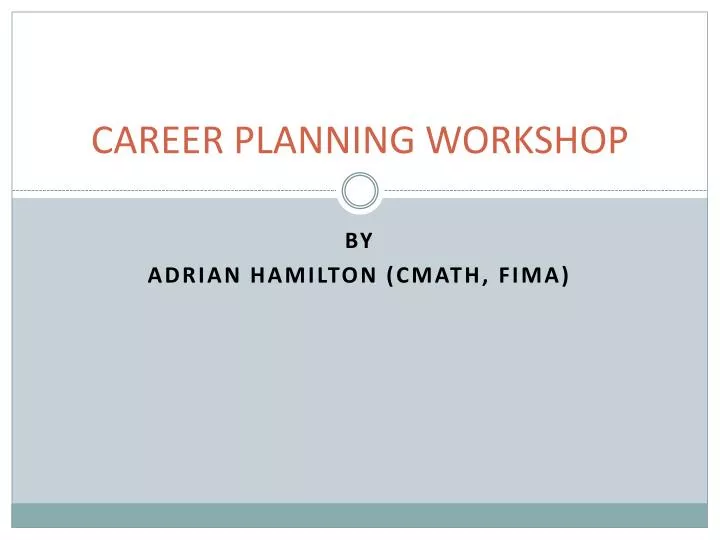 career planning workshop