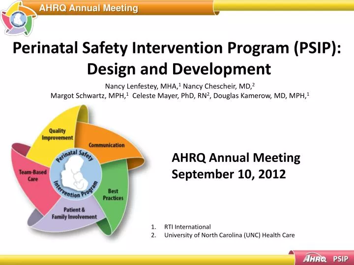 perinatal safety intervention program psip design and development