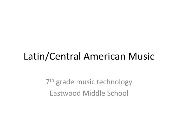 latin central american music