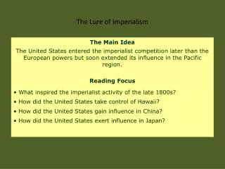 the lure of imperialism