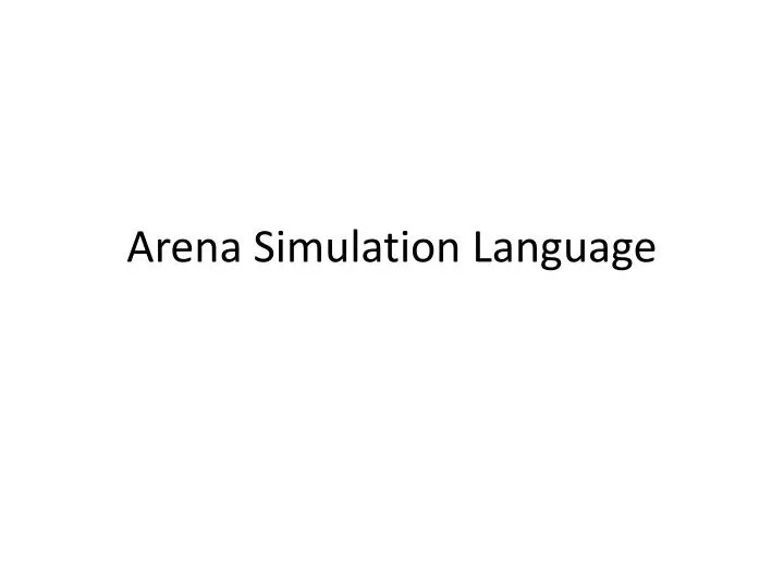 arena simulation language