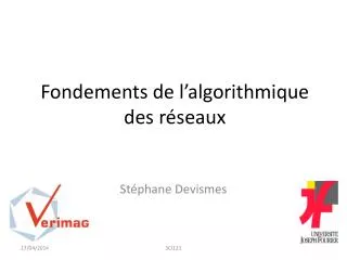 fondements de l algorithmique des r seaux