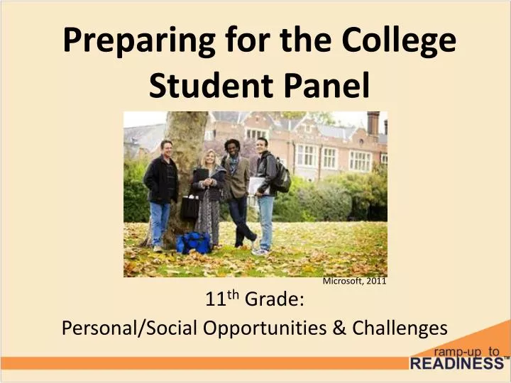 preparing for the college student panel
