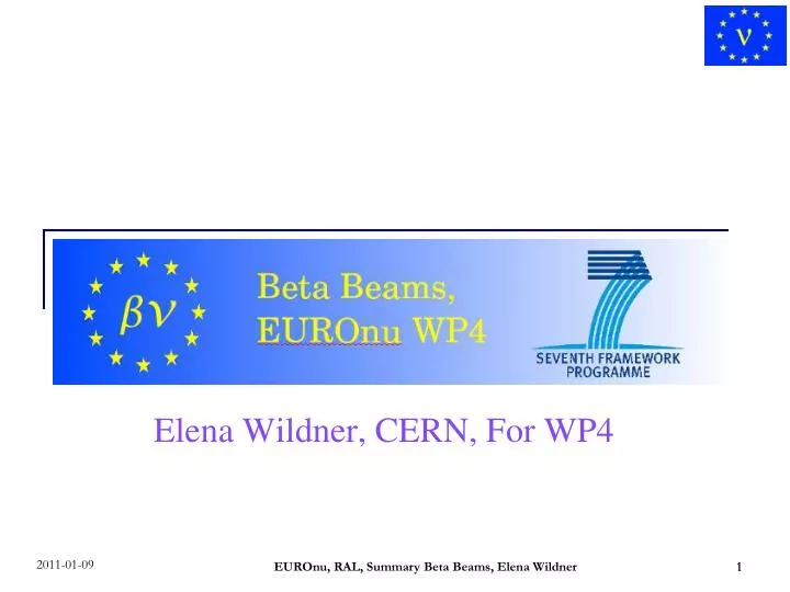 elena wildner cern for wp4