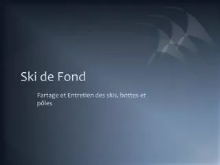 ski de fond