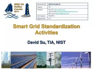 Smart Grid Standardization Activities