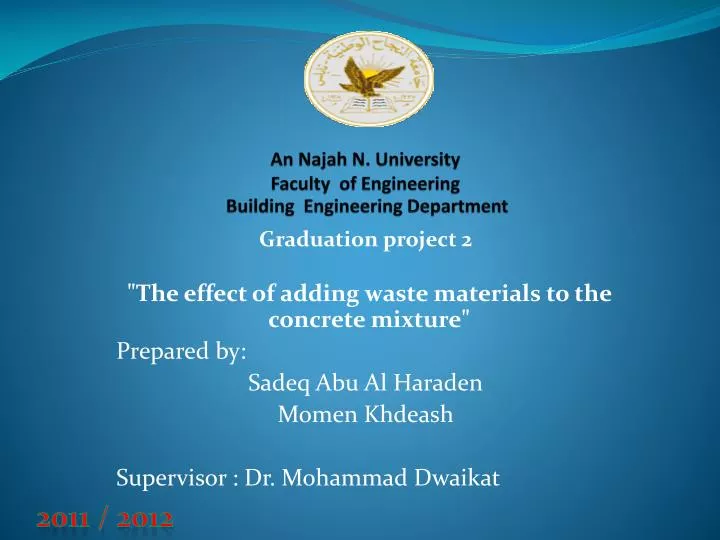 an najah n university faculty of engineering building engineering department